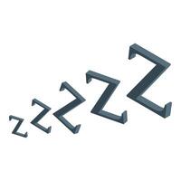 Zzz sleep letters increasing progressively representing loud snoring vector