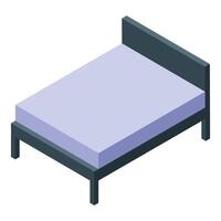 Comfortable single bed with soft mattress and headboard providing restful sleep vector