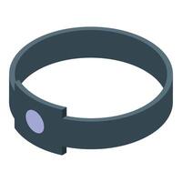 Smart fitness tracker bracelet showing progress during workout session vector