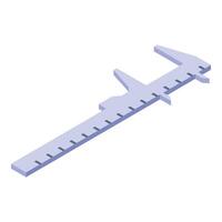 Caliper measuring tool on white background showing precision and accuracy vector