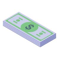 Stack of dollar bills representing savings and investment vector