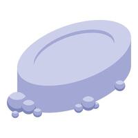 Soap with foam bubbles promoting hygiene and cleanliness vector