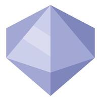 Light purple hexagonal prism rotating in the empty space vector