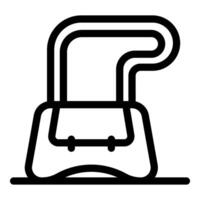 Futuristic gamepad with flexible screen connecting to console via cable vector