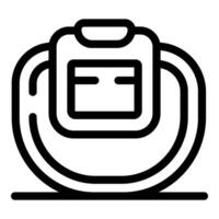 Smartwatch showing blank screen lying on flat surface vector