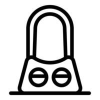 U lock securing a bicycle, emphasizing safety and protection against theft vector
