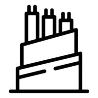 Fiber optic cable connecting into distribution box icon showing internet infrastructure vector