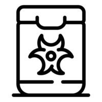 Biohazard container protecting from biological contamination vector