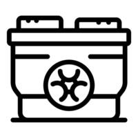 Biohazard container protecting public health with secure storage of dangerous substances vector
