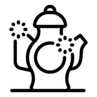 Sparkling clean teapot symbolizing purity and freshness vector