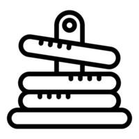 Stapler pressing sheets of paper with measurement marks icon vector