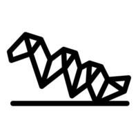 Decreasing zigzag line chart showing negative trend in business or finance vector