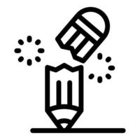 Broken pencil leaving dust while drawing a line vector