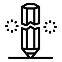 Broken pencil under pressure causing writer's block vector