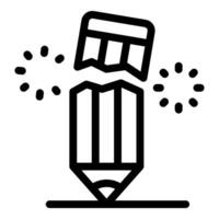 Broken pencil with loading symbol representing writer's block and creative struggle vector