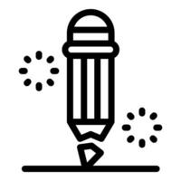 Pencil writing and creating sparkles of inspiration on paper vector