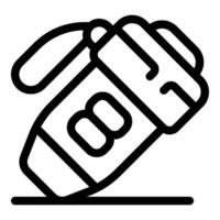 Glue stick lying on a surface with cap open, ready for crafting and diy projects vector