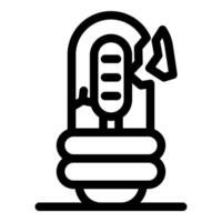 Broken microphone with crack and shards depicting loss of voice vector
