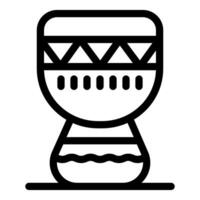 African djembe drum with geometric patterns symbolizing rhythm and culture vector