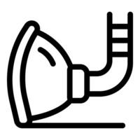 Playground slide leading to dome shaped sandbox with ladder access vector