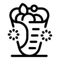 Delicious shawarma cooking with loading status displayed on each side vector