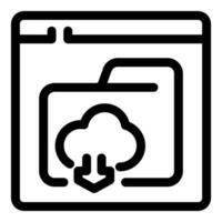 Downloading files from cloud storage using web browser vector