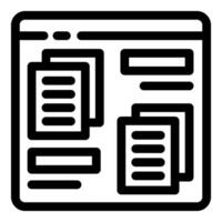 Web design project showing content management system with documents vector