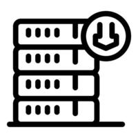 Downloading data from server, efficient data transfer and storage icon vector
