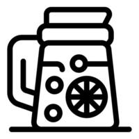 Refreshing citrus drink in a pitcher with sliced oranges and ice vector