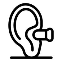 Ear protection using earplug while working in noisy environment vector