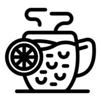 Steaming mug with citrus slice and spices creating a warm and comforting beverage vector