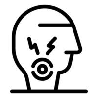 Sore throat causing pain and discomfort, profile of a person suffering from tonsillitis vector