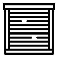 Protecting window with closed roller shutter, security and privacy icon vector