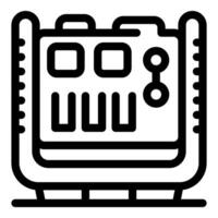 Portable generator supplying electricity, producing power during outage or emergency vector