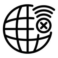 Global network disconnecting showing lost communication worldwide vector