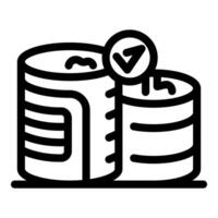 Data synchronization complete, secure storage and backup process verified vector