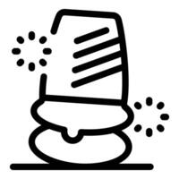 Smart speaker voice assistant playing music with loading status indicator vector