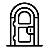 Arched doorway providing secure entry and exit point vector