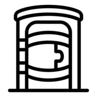 Eco friendly composting toilet in simple line style for sustainable waste management vector