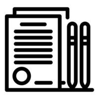 Official contract with signature and pens, symbolizing agreement and legality vector