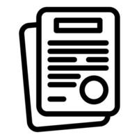 Official document with stamp representing agreement or contract vector