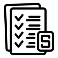 Spreadsheet software calculating worksheet with checked tasks vector