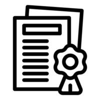 Official document with quality certification seal and ribbon vector