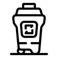 Smart trash can recognizing and sorting waste automatically vector
