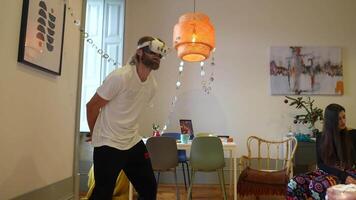Exploring a Virtual Reality Experience Within a Chic and Modern Living Space Environment video