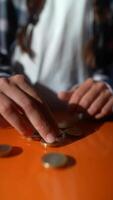 Counting Coins A Detailed CloseUp on the Various Aspects of Currency Handling and Use video