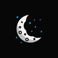 moon formed from cookies vector