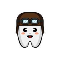 teeth with a view as a pilot vector