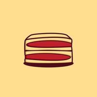cake with two red filling vector