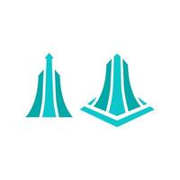 geometric shapes resembling abstract arrows or towers vector